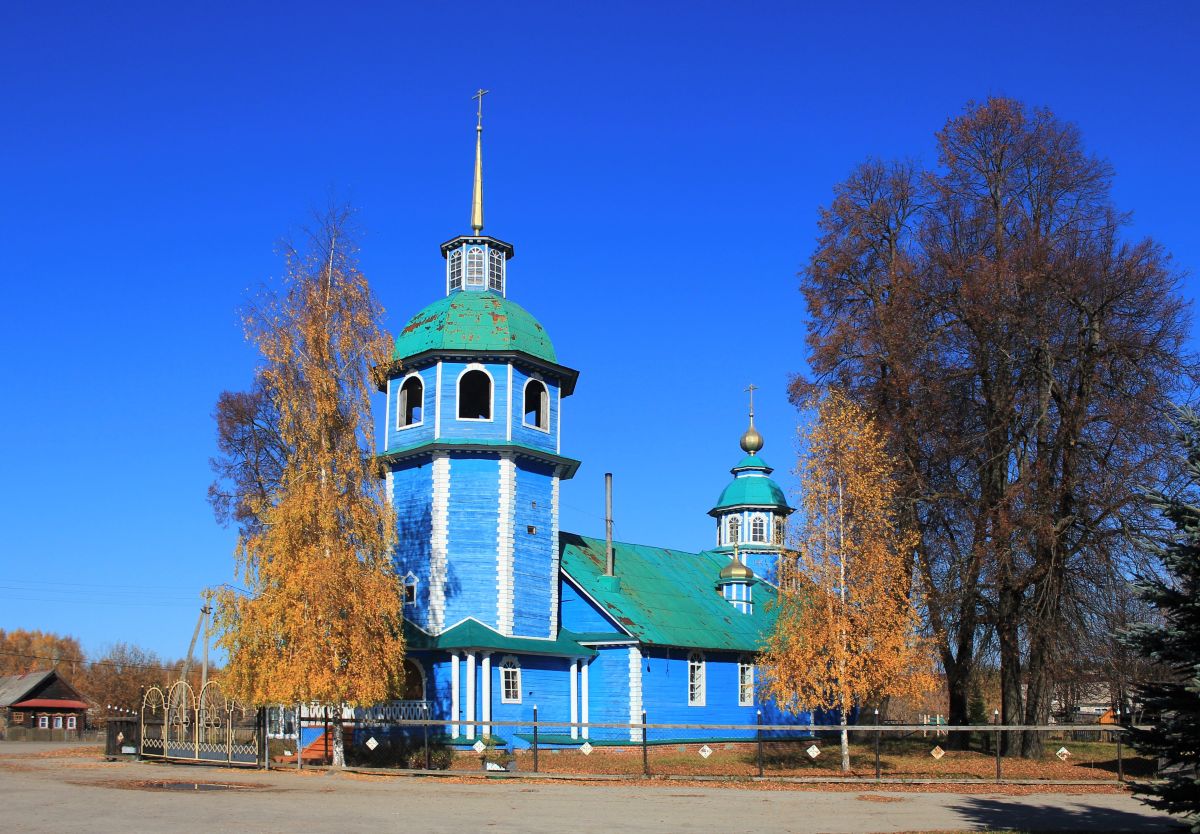 Церковь Владимирской иконы Божией Матери, Владимирское (Воскресенский район, Нижегородская область). фасады, Вид с юго-запада