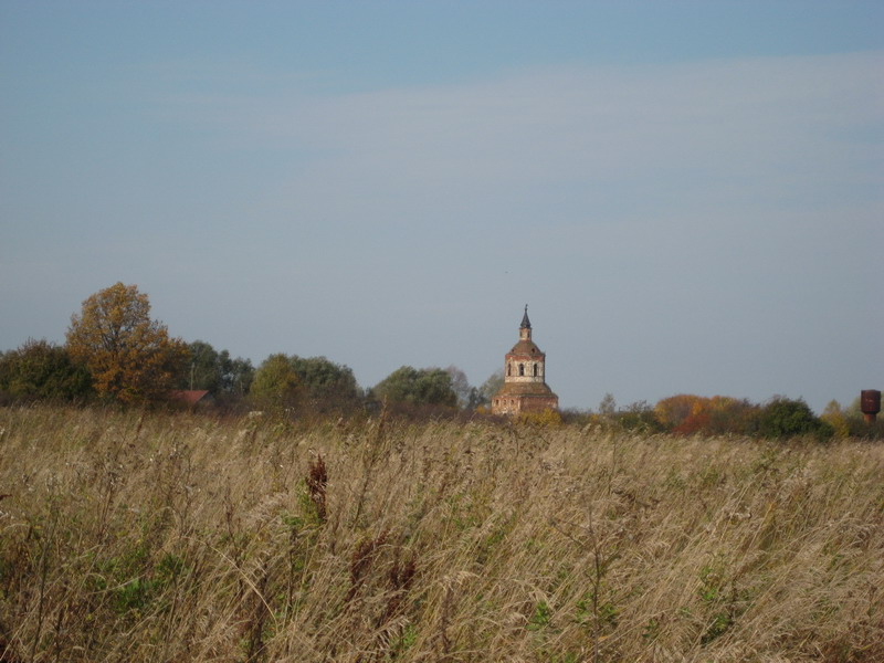 Бритово. Церковь Вознесения Господня. общий вид в ландшафте, Вид с востока