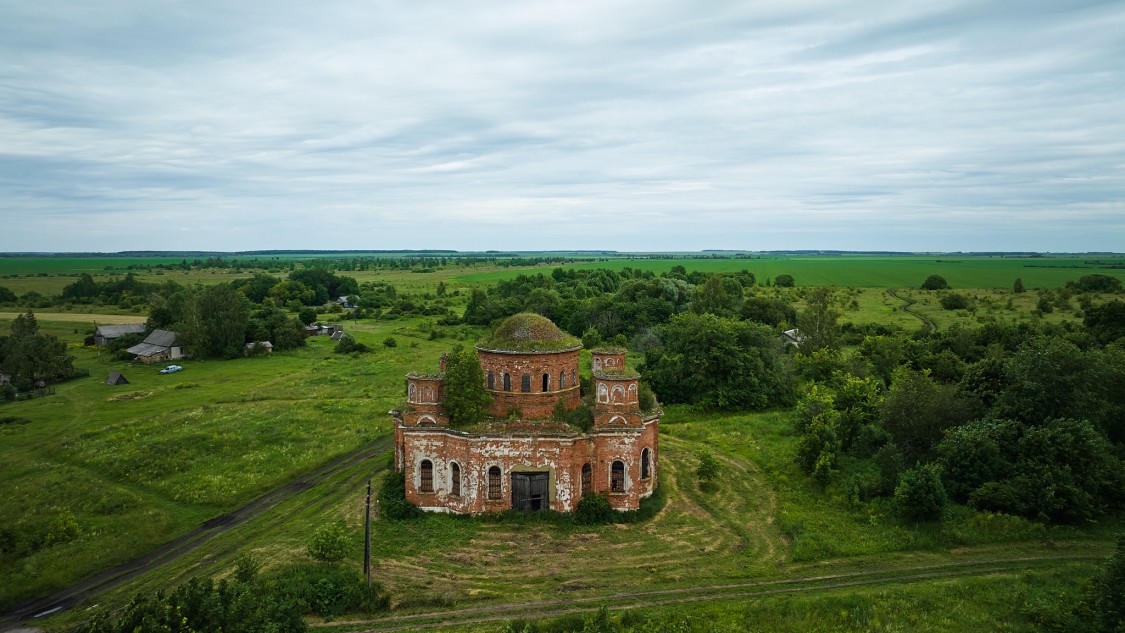 Церковь Троицы Живоначальной, Троице-Орловка (Скопинский район и г. Скопин, Рязанская область). общий вид в ландшафте