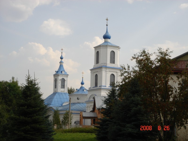 Хитровщина. Церковь Богоявления Господня. общий вид в ландшафте