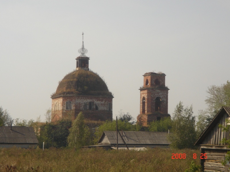 Церковь Воскресения Христова, Нагиши (Скопинский район и г. Скопин, Рязанская область). общий вид в ландшафте