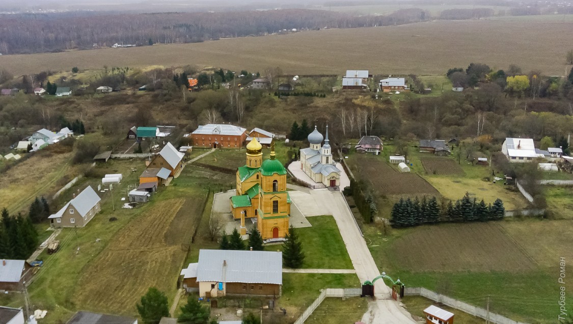 Колюпаново. Казанский женский монастырь. общий вид в ландшафте, Вид с запада