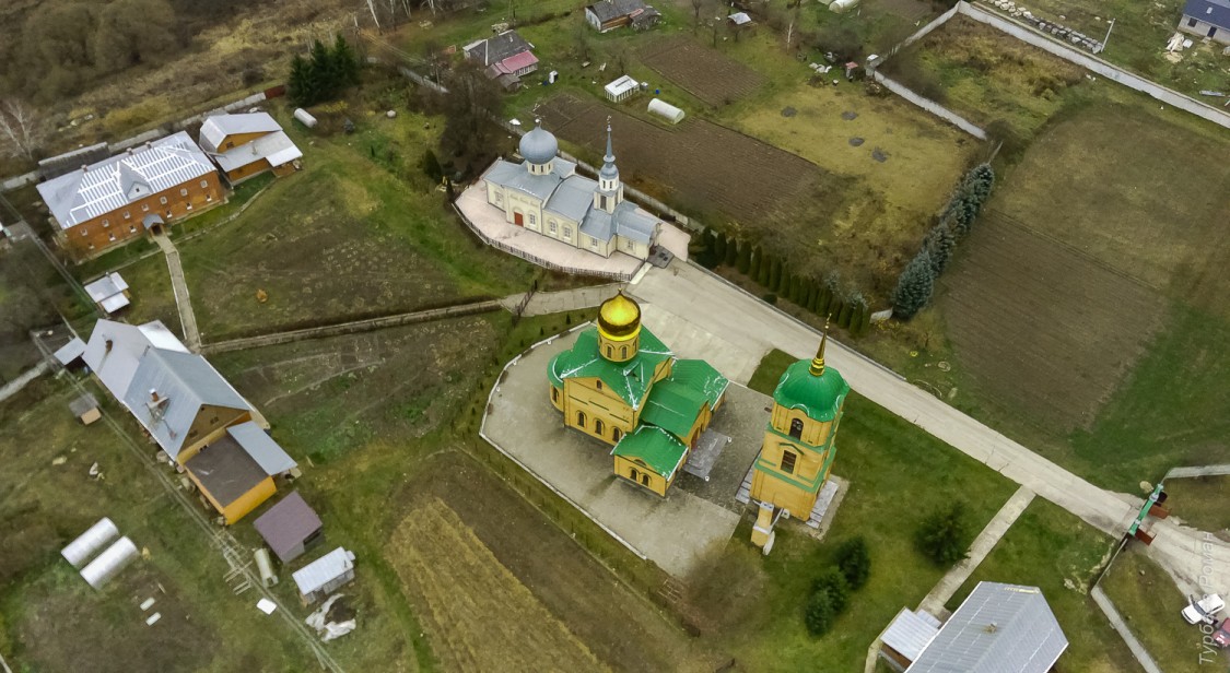 Колюпаново. Казанский женский монастырь. общий вид в ландшафте, Вид с северо-запада