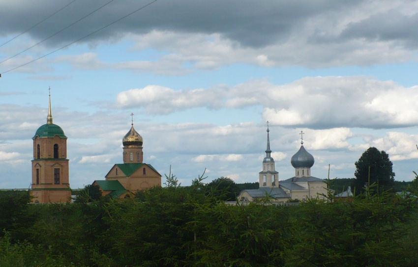Казанский женский монастырь, Колюпаново (Алексин, город, Тульская область). общий вид в ландшафте