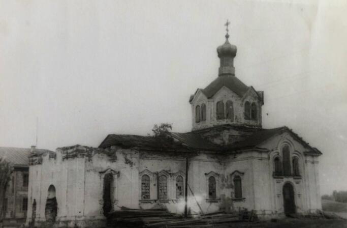 Церковь Троицы Живоначальной, Какино (Гагинский район, Нижегородская область). архивная фотография, Фото 1960-х гг. из собрания Гагинского краеведческого музея