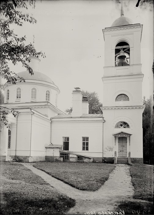 Фотография 1911 г. Фотограф: Губарев А. А. С сайта: pastvu.com, архивная фотография. Церковь Владимирской иконы Божией Матери, Красково (Люберецкий городской округ, гг. Лыткарино, Котельники, Московская область)
