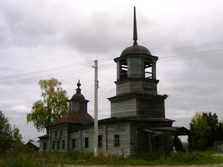 Вёздино. Церковь Николая Чудотворца. фасады, вид с северо-запада