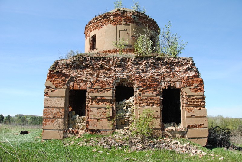 Знаменское (Девочкино), урочище. Церковь Спаса Нерукотворного Образа. фасады