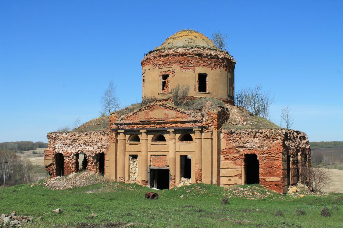 Знаменское (Девочкино), урочище. Церковь Спаса Нерукотворного Образа. фасады