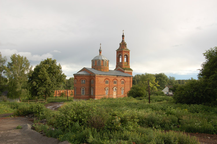 Церковь Тихона Задонского, Липово (Щёкинский район, Тульская область). общий вид в ландшафте