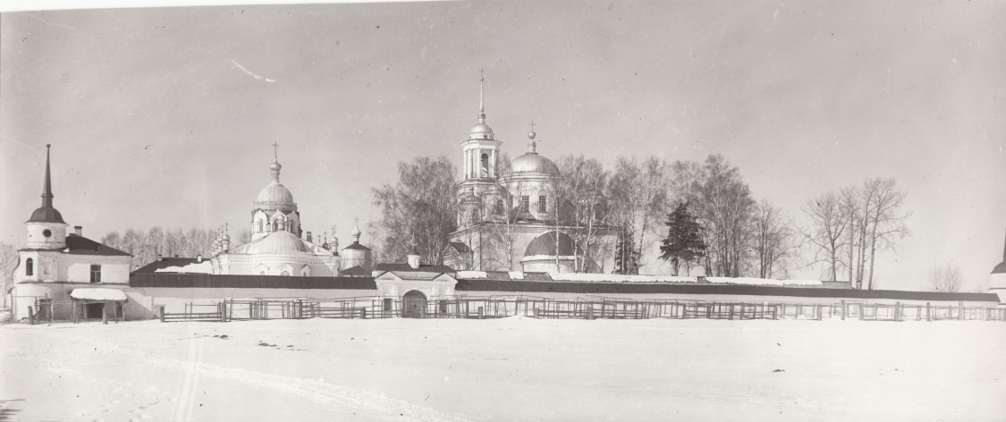 Николо-Теребенский женский монастырь, Труженик (Теребени) (Максатихинский район, Тверская область). архивная фотография, Николо-Теребенский монастырь. Вид с юго-востока. 1929 г.