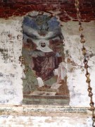 Церковь Тихвинской иконы Божией Матери, фрески тоже разрушаются<br>, Луначарское, Максатихинский район, Тверская область