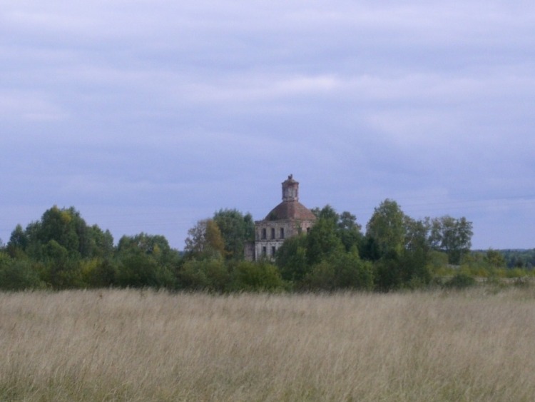Церковь Преображения Господня, Чакула (Рябово) (Ленский район, Архангельская область). общий вид в ландшафте, вид с северо-запада