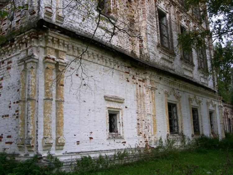 Церковь Преображения Господня, Чакула (Рябово) (Ленский район, Архангельская область). архитектурные детали, нижняя церковь, южный фасад