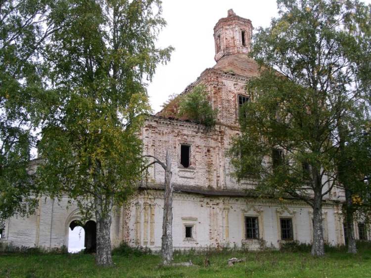 Чакула (Рябово). Церковь Спаса Преображения. фасады, вид с юга