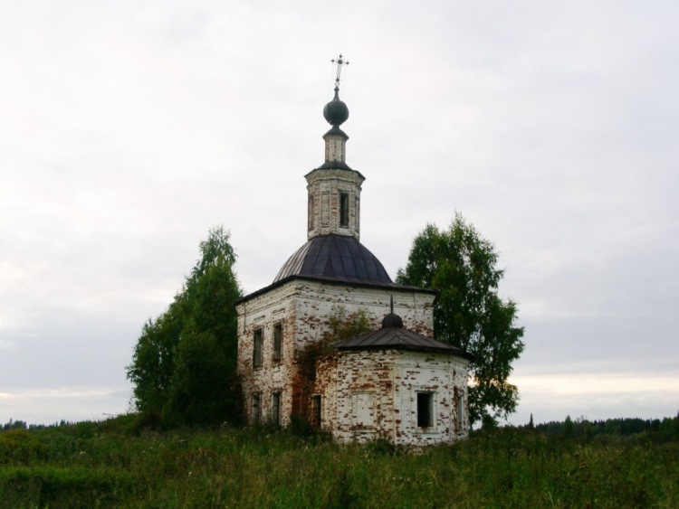 Церковь Богоявления Господня (Георгия Победоносца), Заборье (Ленский район, Архангельская область). фасады, вид с юго-востока