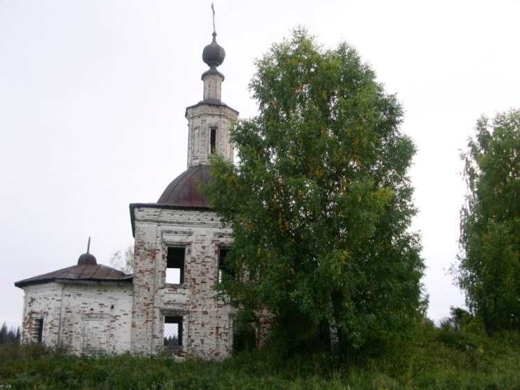Заборье. Церковь Богоявления Господня (Георгия Победоносца). фасады, вид с севера