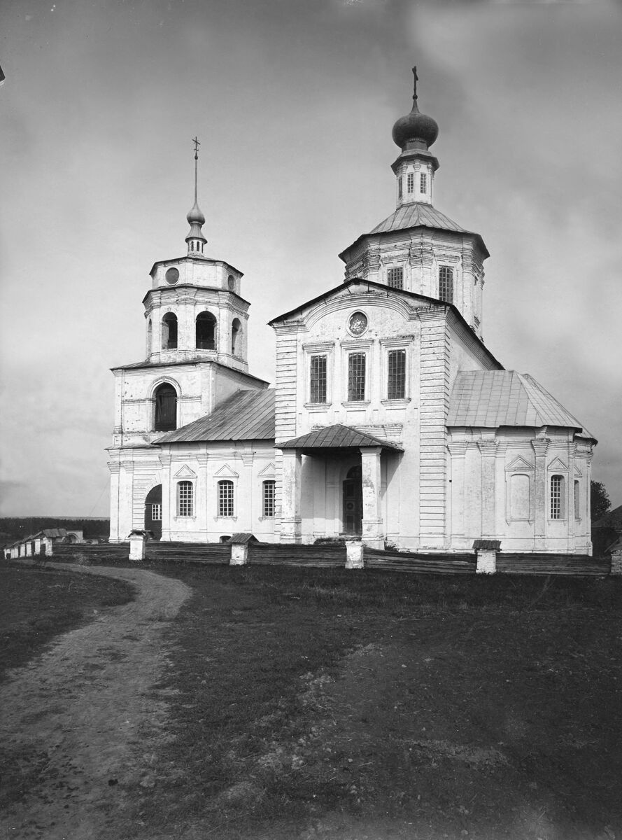 Церковь Троицы Живоначальной, Пятиусово (Западнодвинский район, Тверская область). архивная фотография, Фото Н.Д. Бартрама из собрания МУАР, 1912