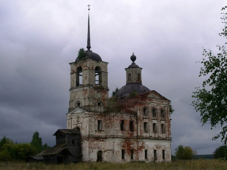 Урдома (Бережная). Церковь Воскресения Христова. фасады, вид с юго-запада