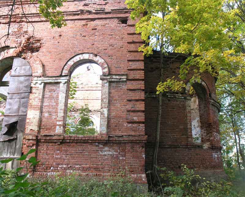 Церковь Покрова Пресвятой Богородицы, Духново (Опочецкий район, Псковская область). фасады, Южная стена храма