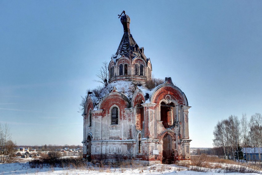 Гурьево-Воскресенское. Церковь Николая Чудотворца. фасады