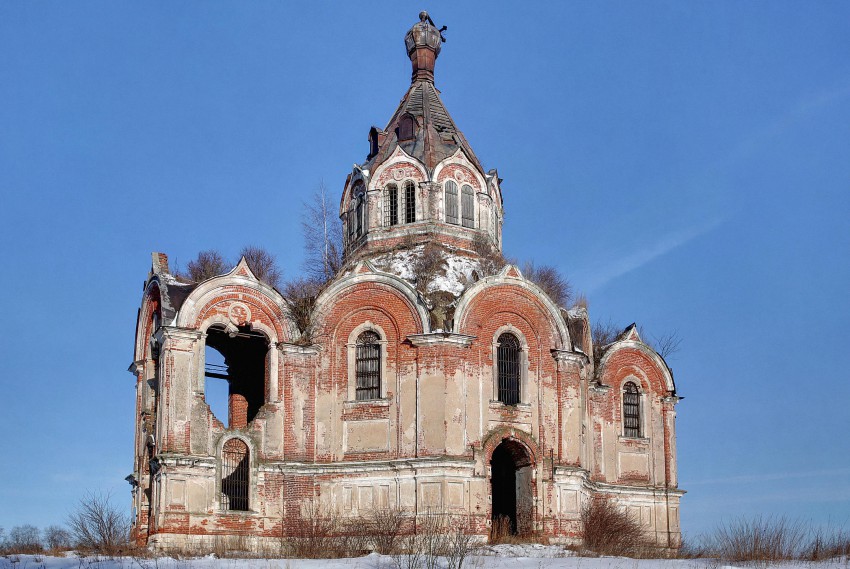 Церковь Николая Чудотворца, Гурьево-Воскресенское (Старицкий район, Тверская область). фасады