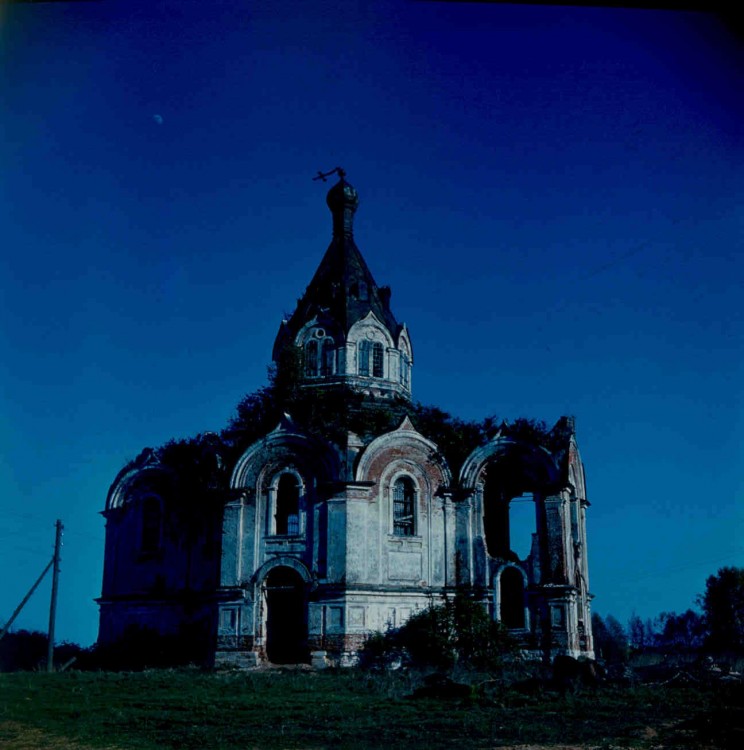 Гурьево-Воскресенское. Церковь Николая Чудотворца. фасады, 1990