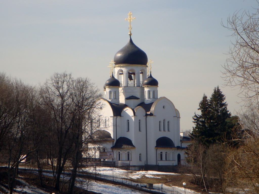 Воскресенское. Церковь Воскресения Христова. общий вид в ландшафте, Воскресенское. Церковь Воскресения Христова