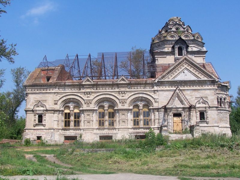 Церковь Димитрия Солунского, Берёзовка (Данковский район, Липецкая область). фасады, Церковь Димитрия Солунского, вид с южной стороны 