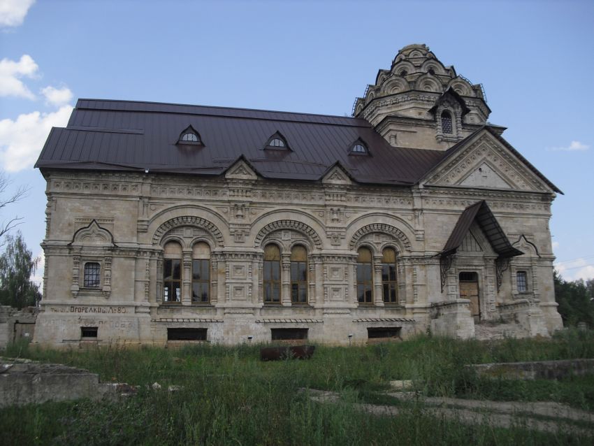 Церковь Димитрия Солунского, Берёзовка (Данковский район, Липецкая область). фасады, уже с крышей!