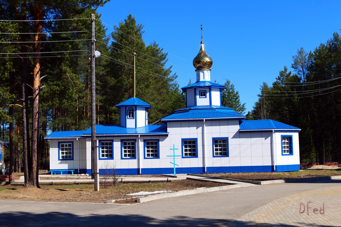 Церковь Илии Пророка, Жешарт (Усть-Вымский район, Республика Коми). общий вид в ландшафте