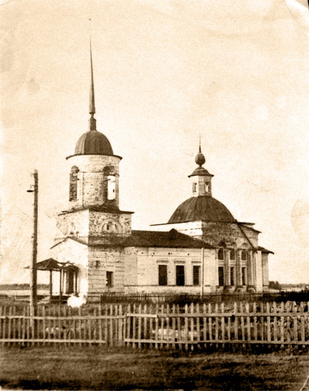 Церковь Георгия Победоносца, Выемково (Ленский район, Архангельская область). общий вид в ландшафте