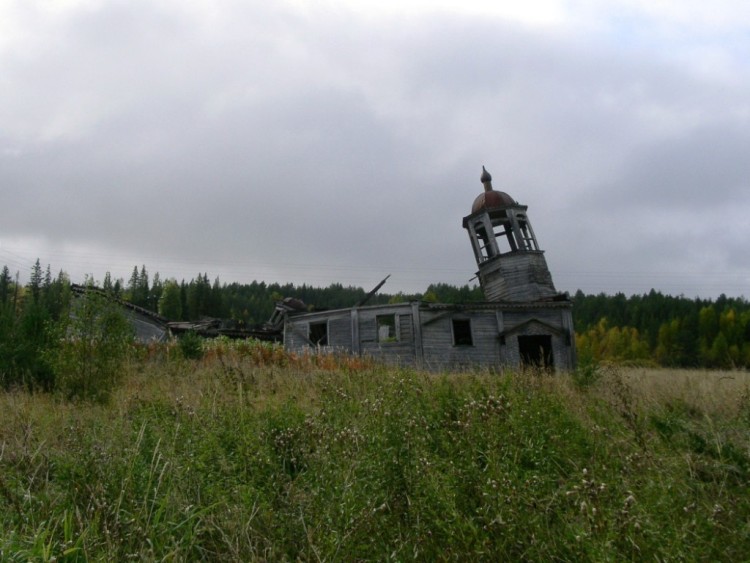 Церковь Георгия Победоносца, Черва (Ленский район, Архангельская область). общий вид в ландшафте, вид с севера
