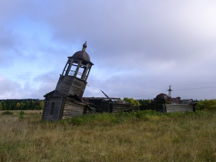 Церковь Георгия Победоносца, Черва (Ленский район, Архангельская область). общий вид в ландшафте, вид с юго-запада