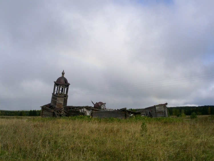Церковь Георгия Победоносца, Черва (Ленский район, Архангельская область). общий вид в ландшафте, вид с юга