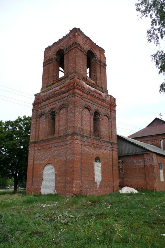Церковь Сретения Господня, Тёплое (Данковский район, Липецкая область). общий вид в ландшафте