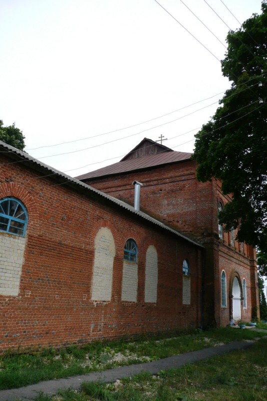 Церковь Сретения Господня, Тёплое (Данковский район, Липецкая область). общий вид в ландшафте