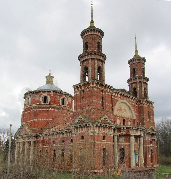 Церковь Владимирской иконы Божией Матери, Баловнево (Данковский район, Липецкая область). фасады, вид с северо-запада