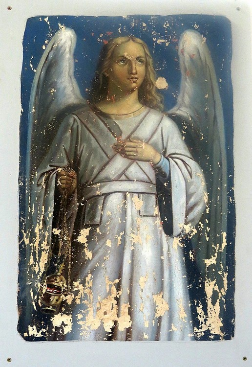 Церковь Михаила Архангела, Скорняково (Задонский район, Липецкая область). интерьер и убранство, Сохранившийся фрагмент росписи
