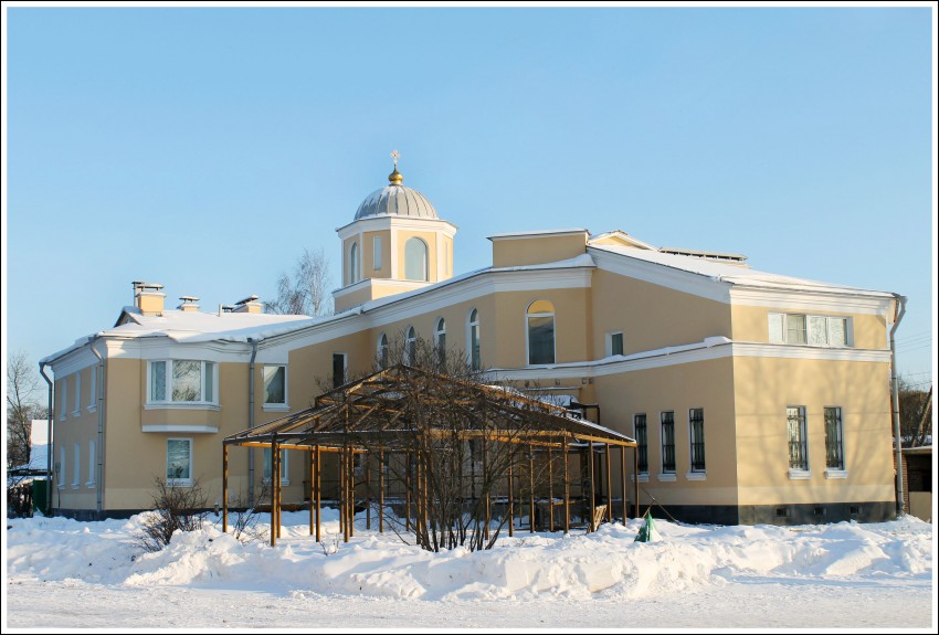Церковь Тихвинской иконы Божией Матери, Мурино (Всеволожский район, Ленинградская область). общий вид в ландшафте