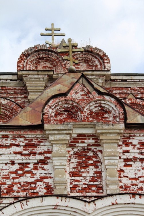 Артемиев Веркольский монастырь. Собор Успения Пресвятой Богородицы, Веркола (Новый Путь) (Пинежский район, Архангельская область). фасады, Фрагмент западного фасада