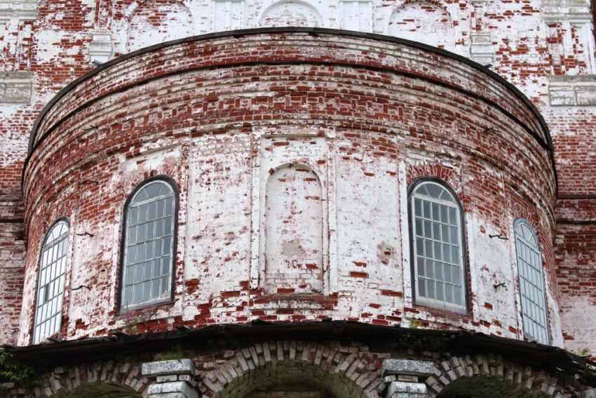 Артемиев Веркольский монастырь. Собор Успения Пресвятой Богородицы, Веркола (Новый Путь) (Пинежский район, Архангельская область). архитектурные детали, Верхняя часть апсиды