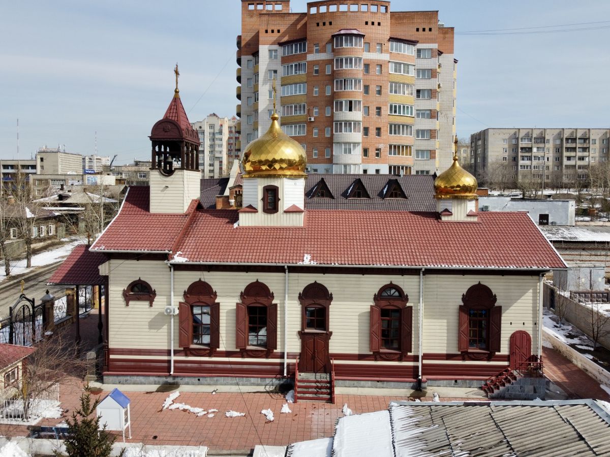 Собор Воскресения Христова, Чита (Чита, город, Забайкальский край). общий вид в ландшафте, Вид с ЮЗ