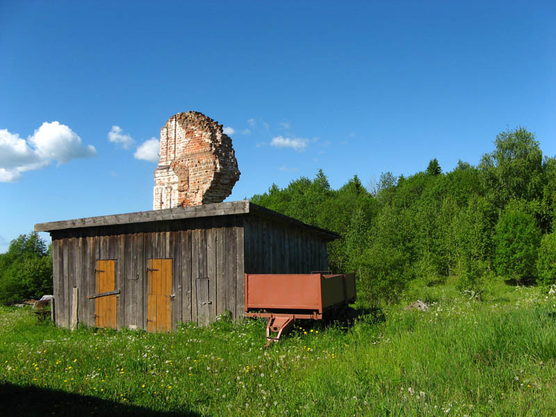 Верховье. Церковь Николая Чудотворца. общий вид в ландшафте