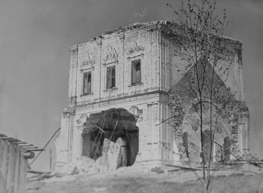 Церковь Николая Чудотворца, Верховье (Череповецкий район, Вологодская область). архивная фотография, фото Церкви с. Верховье из архива потомков одного из местных жителей.