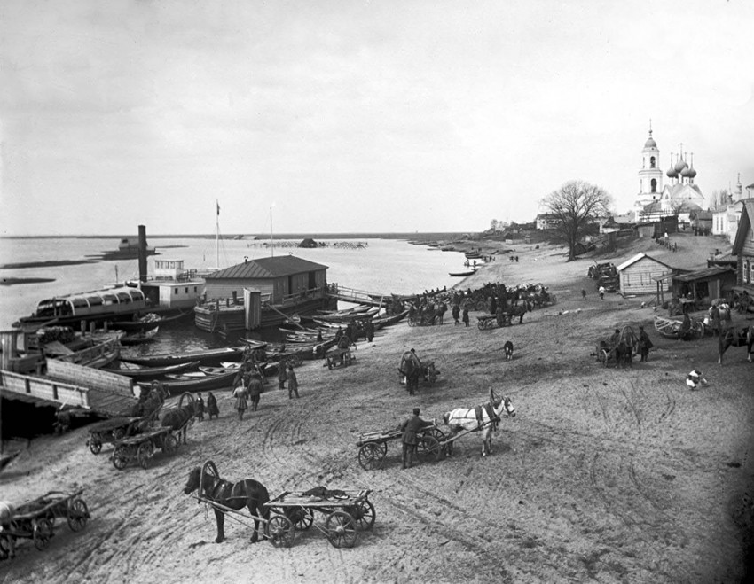 Церковь Сергия Радонежского, Бор (Бор, ГО, Нижегородская область). архивная фотография, «Альбом ‘Волга от истока до Каспия’». Фото 1894г. Сергиевская церковь 
