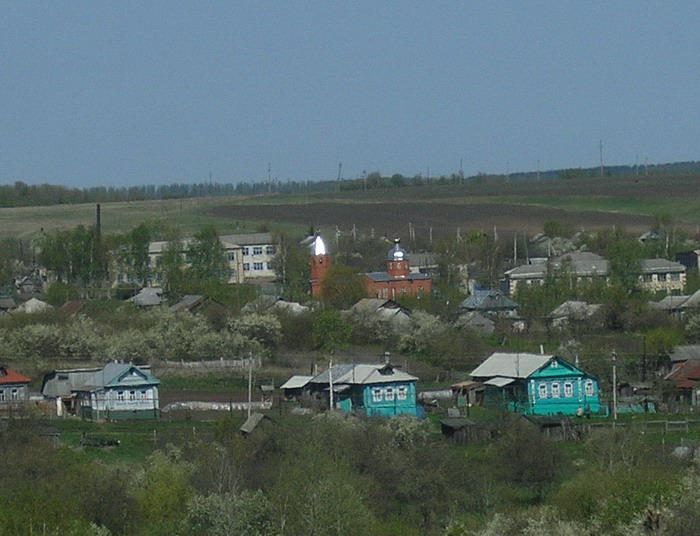 Можаров Майдан. Церковь Димитрия Солунского (новая). общий вид в ландшафте