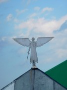 Церковь Александра Свирского, Фигура ангела на церковной ограде<br>, Степное Дурасово, Клявлинский район, Самарская область
