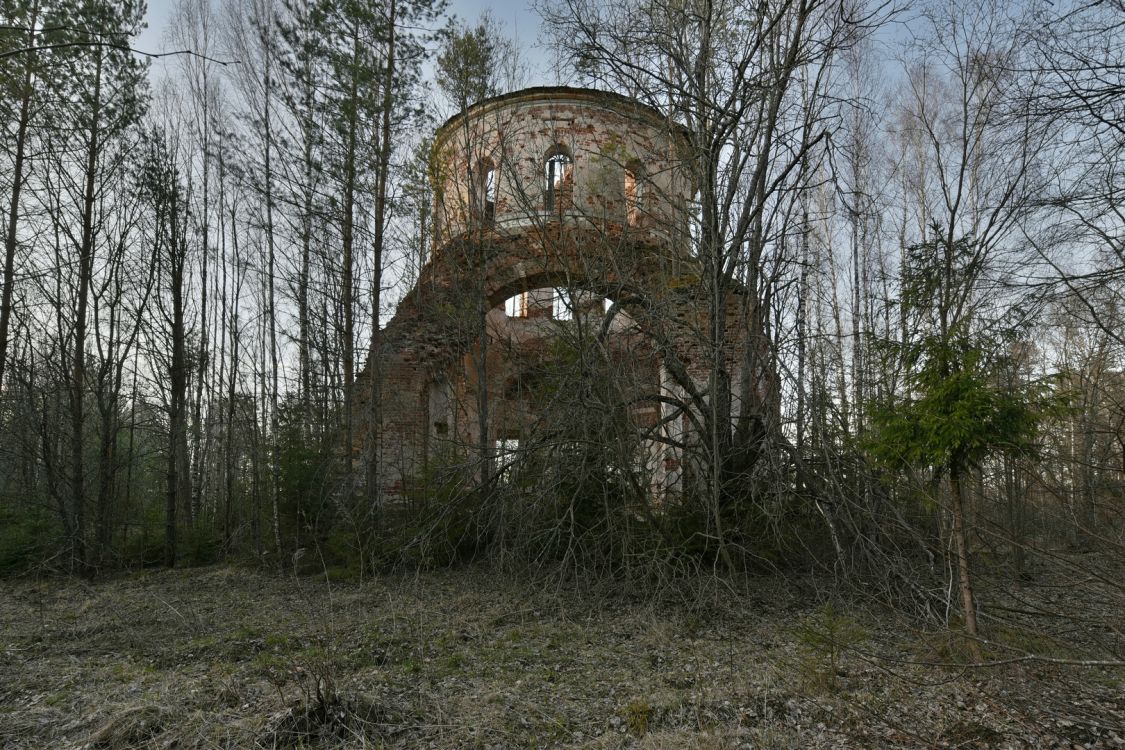 Холмец, погост. Церковь Михаила Архангела. фасады, Вид с юга