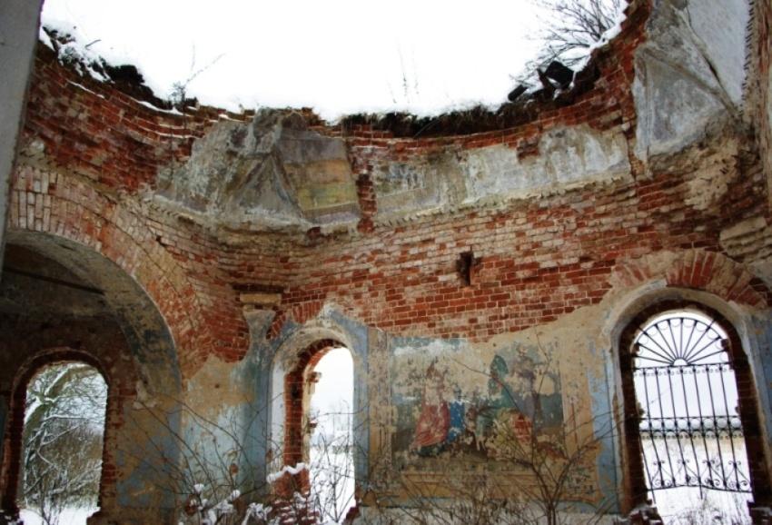 Часовня в память о спасении Александра II при покушении 4 апреля 1866 года, Пирогово (Калининский район, Тверская область). интерьер и убранство, роспись, внутренняя южная стена главного объема
